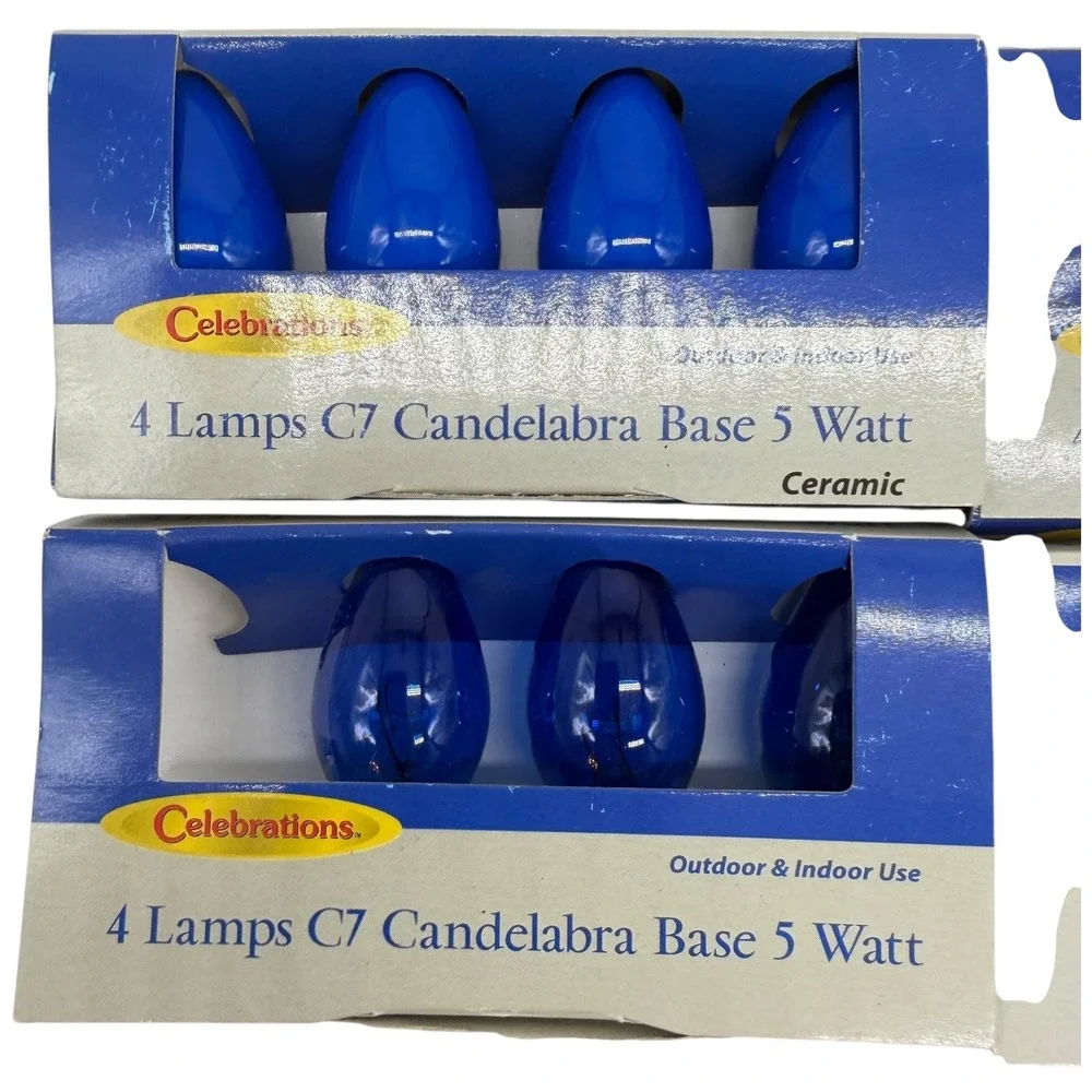 Celebrations C7 Christmas Light Bulbs 5W Candelabra Base Multi Color 21ct Unused